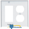 Leviton Stainless Steel Combination 2 Gang Wallplate (1.. - 84455-40 - TelephoneStuff.com