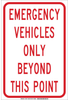 Brady B-401 High Impact Polystyrene Rectangle White Parking Restriction, Permission & Information Sign - 12 in Width x 18 in Height - TEXT: EMERGENCY VEHICLES ONLY - 129670 - 754473-78740 - R. S. Hughes Company, Inc.