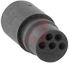 connector,plastic circ,str recept housing,for 5 crimp pin cont,sealed,ip65/ip67 -- 70013258