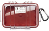 Pelican 1020 Micro Case - Clear with Red Liner -- PEL-1020-028-100
