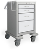 4 Drawer Junior Short Steel Bedside/Slim Cart -- JSGKU-3369-LTG - Image