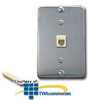 ICC Wall Phone Plate - 6 Pos. 4 Cond./Stainless Steel - IC630DA4SS - TelephoneStuff.com