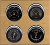 4 Instrument Weather Station - Observer 2S, Chrome cases, Black dials, Oak panel -  - Maximum Weather Instruments