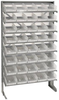Sloped Rack, 8Shelves, 40Bins, Clear; Shelving Unit Type Quantum Storage - 42AC5681 - Newark, An Avnet Company