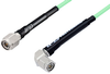 TNC Male to TNC Male Right Angle Low Loss Test Cable 48 Inch Length Using PE-P142LL Coax with HeatShrink, LF Solder, RoHS - PE346-48 - Pasternack