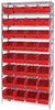 Open Wire Shelving, 9Shelves, 32Bin, Red; Shelving Unit Type Quantum Storage - 44AC8587 - Newark, An Avnet Company