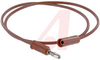Banana Plug; 5000 WVDC; 15 A (Continuous); 18 AWG; 65 x 36; Red; 24 in. - 70198172 - Allied Electronics, Inc.