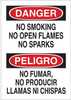 Brady B-120 Fiberglass Reinforced Polyester Rectangle White Smoking Not Permitted Sign - 14 in Width x 20 in Height - Language English / Spanish - 39817 - 754476-39817 - R. S. Hughes Company, Inc.