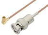 BNC Male to SSMC Plug Right Angle Cable 6 Inch Length Using RG178 Coax - PE3C4466-6 - Pasternack