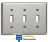 Leviton 3-Gang Toggle Device Switch Wallplate, Oversized - 84111-40 - TelephoneStuff.com