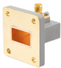 WR-75 to SMA Female Waveguide to Coax Adapter UBR120 with 9.84 GHz to 15 GHz in Brass - FMWCA1096 - Fairview Microwave Inc.