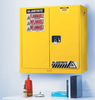 Justrite Sure-Grip EX 20 gal Yellow Hazardous Material Storage Cabinet - 43 in Width - 44 in Height - Wall Mount - 697841-11369 - 697841-11369 - R. S. Hughes Company, Inc.