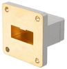 WR-90 to SMA Female End Launch Waveguide to Coax Adapter UBR100 with 8.2 GHz to 12.4 GHz in Brass - FMWCA1107 - Fairview Microwave Inc.