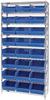 Open Wire Shelving, 9Shelves, 24Bin, Blu; Shelving Unit Type Quantum Storage - 44AC8583 - Newark, An Avnet Company