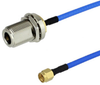 SMA Male to N Female Bulkhead Cable FM-F141 Coax in 36 Inch and RoHS with LF Solder - FMC0211141LF-36 - Fairview Microwave Inc.