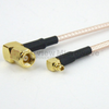 RA MMCX Plug (Male) to RA SMC Plug (Male) Cable M17/113-RG316 Coax Up To 3 GHz, 1.35 VSWR in 12 Inch and RoHS - FMC1928316LF-12 - Fairview Microwave Inc.