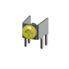 Horizontal PC Terminal - Supplied w/Screw-Assembled, Yellow - 7700-7 - Keystone Electronics Corp.
