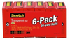 3M Scotch 600-6pk Clear Box Sealing TApe - 3/4 in Width x 1296 in Length - 2.3 mil Thick - 96784 - 051131-96784 - R. S. Hughes Company, Inc.