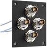 4 JACK PANEL INSERT BULKHEAD REAR MOUNT TRB 3 LUG ISOLATED JACK WITH 30-02002 LEAD 12
