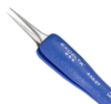 Excelta Three Star Ergonomic Utility Tweezers 4-SA-ET - Stainless Steel Straight Tapered Ultra Fine Point Tip - 0.01 in Tip Width - 4 3/4 in Length - 0.01 in Thick - EXCELTA 4-SA-ET - R. S. Hughes Company, Inc.