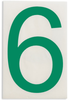 Brady Toughstripe B-514 Green Indoor Polyester Number Label - 6 in Width - 8 in Height - 8 in Character Height - Printed Msg = 6 - 121886 - 754473-71127 - R. S. Hughes Company, Inc.