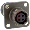 CONNECTOR,WALL MOUNTING RECEPTACLE,CLASS A,SIZE 8,4#20 SOCKET CONTACT - 70010424 - Allied Electronics, Inc.