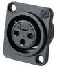 Neutrik NC3FPP 3-Pin Female  XLR Receptacle Black Plastic Ho - NEUNC3FPP - HAVE, Inc.