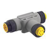 Molded Tee Connector: 5 Contacts; one 7/8
