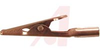 ALLIGATOR CLIP, SOLID COPPER, WITH BARREL, 10 AMP - 70062190 - Allied Electronics, Inc.