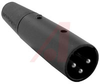 XLR Plug; Straight Male Cord; 3; Zinc, Nickel Plated; Brass, Silver Plated - 70214546 - Allied Electronics, Inc.