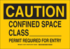 Brady B-302 Polyester Rectangle Yellow Confined Space Sign - 14 in Width x 10 in Height - Laminated - TEXT: CAUTION - 126719 - 754473-74923 - R. S. Hughes Company, Inc.