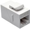 Cat6 Straight-Through Modular In-Line Snap-In Coupler (RJ45 F/F), White, TAA -- N235-001-WH - Image