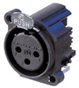 Neutrik A Series 3 Pin Female Recept Horizontal Pin/1/Grd - NEUNC3FAH1 - HAVE, Inc.