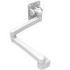 Monitor Mount, Tilt & Swivel, Double Arm, Aluminum Alloy, Powder Coat, White - AV-D32-46D112-76 - Southco