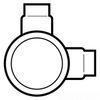 Cast Round Outlet Box -- PRGUAL69SA