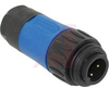 connector,plastic circ,str male cable conn,3+gnd gold plt cont,screw term,blue - 70013124 - Allied Electronics, Inc.