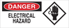 Brady B-120 Fiberglass Reinforced Polyester Rectangle White Electrical Safety Sign - 17 in Width x 7 in Height - TEXT: DANGER ELECTRICAL HAZARD - 69192 - 754476-69192 - R. S. Hughes Company, Inc.