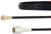 Snap-On RA MMBX Plug to SMA Male Cable RG174 Coax in 12 Inch - FMCA1437-12 - Fairview Microwave Inc.