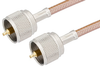 UHF Male to UHF Male Cable 24 Inch Length Using RG400 Coax - PE3743-24 - Pasternack