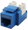 Cat5e RJ45 Modular Keystone Jack, 110 Style, Blue - 43-309BL - Computer Network Accessories, Inc.