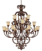 3648GU-294 Large Chandeliers-Glass Shade - 431469 - Capital Lighting, Inc.