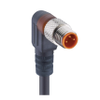 M8 Standard Sensor/Actuator Single-Ended Cordset: Male, angled, 3-pin, A-coded, translucent body, 50 V AC / 60 V DC, 2 A; PUR black cable, 3-wires, 0.14 mm² - RSMWVK 3-338 - Belden Inc.