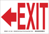 Brady B-563 High Density Polypropylene Rectangle White Exit Sign - 10 in Width x 7 in Height - TEXT: EXIT ARROW LEFT - 116084 - 754473-18727 - R. S. Hughes Company, Inc.
