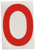 Brady Toughstripe B-514 Red Indoor Polyester Letter Label - 6 in Width - 8 in Height - 8 in Character Height - Printed Msg = O - 121777 - 754473-71003 - R. S. Hughes Company, Inc.