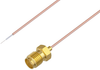 Pigtail Test Probe Cable SMA Female to Trimmed Lead 12 Inch Length Using PE-034SR Coax, RoHS - PE3CA1105-12 - Pasternack