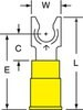 3M Scotchlok Yellow Locking Brazed Vinyl Brazed Fork & Spade Terminal MV10-10FLK - 1.03 in Length - 0.32 in Fork Width - #10 Stud - 054007-13964 - R. S. Hughes Company, Inc.