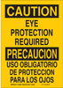 Brady B-302 Polyester Rectangle Yellow Personal Protection Equipment (PPE) Sign - 10 in Width x 7 in Height - Laminated - Language English / Spanish - TEXT: CAUTION / PRECAUCION - 122644 - 754473-71596 - R. S. Hughes Company, Inc.