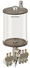 Levelux Clear View Multiple Feed Electro Lubricator, 1/2 gal Acrylic Reservoir, 5 Feeds, 1/8