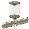 Clear View Multiple Feed Electro Lubricator, 1/2 gal Acrylic Reservoir, 19 Feeds, 1/8