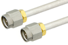 SMA Male to SMA Male Semi-Flexible Cable 3 Inch Length Using PE-SR402FL Coax, LF Solder, RoHS - PE39423-3 - Pasternack